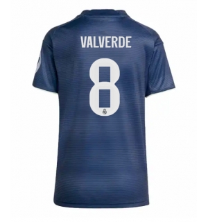 Real Madrid Federico Valverde #8 Bortedrakt Dame 2025-26 Kortermet