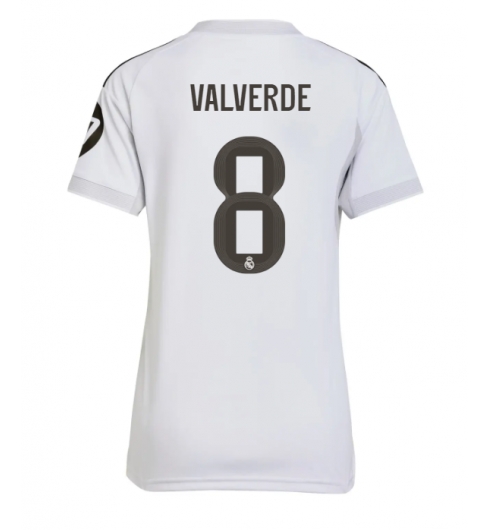 Real Madrid Federico Valverde #8 Hjemmedrakt Dame 2025-26 Kortermet Real Madrid Federico Valverde #8 Hjemmedrakt Dame 2025-26 Kortermet