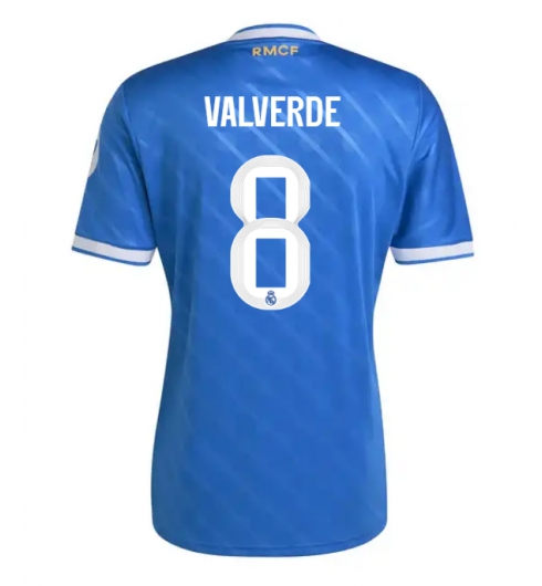 Real Madrid Federico Valverde #8 Tredjedrakt 2025-26 Kortermet Real Madrid Federico Valverde #8 Tredjedrakt 2025-26 Kortermet