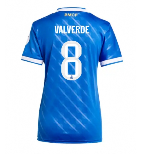 Real Madrid Federico Valverde #8 Tredjedrakt Dame 2025-26 Kortermet Real Madrid Federico Valverde #8 Tredjedrakt Dame 2025-26 Kortermet