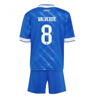 Real Madrid Federico Valverde #8 Tredjedraktsett Barn 2025-26 Kortermet (+ Korte bukser)