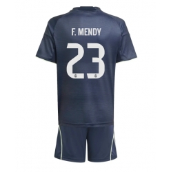 Real Madrid Ferland Mendy #23 Bortedraktsett Barn 2025-26 Kortermet (+ Korte bukser)