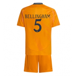 Real Madrid Jude Bellingham #5 Bortedraktsett Barn 2024-25 Kortermet (+ Korte bukser)