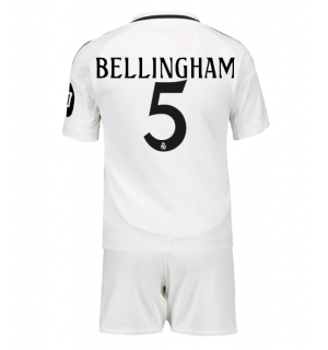 Real Madrid Jude Bellingham #5 Hjemmedraktsett Barn 2024-25 Kortermet (+ Korte bukser)