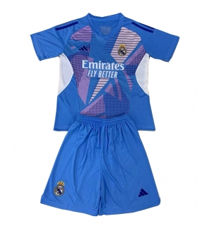 Real Madrid Keeper Hjemmedraktsett Barn 2024-25 Kortermet (+ Korte bukser)