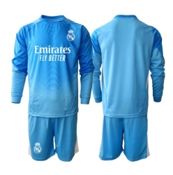 Real Madrid Keeper Hjemmedraktsett Barn 2025-26 Langermet (+ Korte bukser)