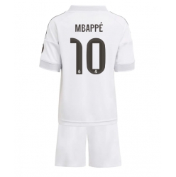 Real Madrid Kylian Mbappe #10 Hjemmedraktsett Barn 2025-26 Kortermet (+ Korte bukser)