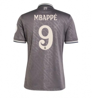 Real Madrid Kylian Mbappe #9 Tredjedrakt 2024-25 Kortermet