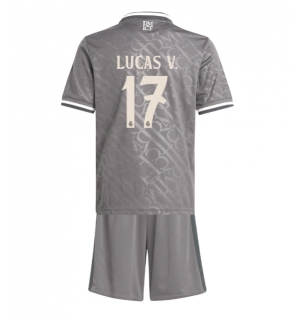 Real Madrid Lucas Vazquez #17 Tredjedraktsett Barn 2024-25 Kortermet (+ Korte bukser)