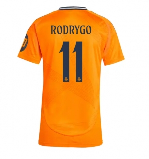 Real Madrid Rodrygo Goes #11 Bortedrakt Dame 2024-25 Kortermet