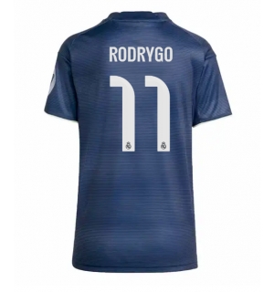 Real Madrid Rodrygo Goes #11 Bortedrakt Dame 2025-26 Kortermet