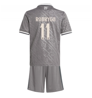 Real Madrid Rodrygo Goes #11 Tredjedraktsett Barn 2024-25 Kortermet (+ Korte bukser)