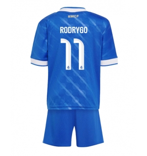 Real Madrid Rodrygo Goes #11 Tredjedraktsett Barn 2025-26 Kortermet (+ Korte bukser)