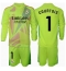 Real Madrid Thibaut Courtois #1 Keeper Tredjedraktsett Barn 2024-25 Langermet (+ Korte bukser)