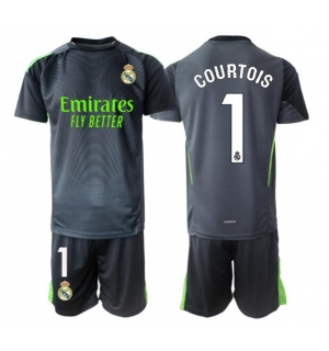 Real Madrid Thibaut Courtois #1 Keeper Tredjedraktsett Barn 2025-26 Kortermet (+ Korte bukser)