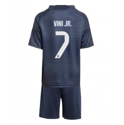 Real Madrid Vinicius Junior #7 Bortedraktsett Barn 2025-26 Kortermet (+ Korte bukser)
