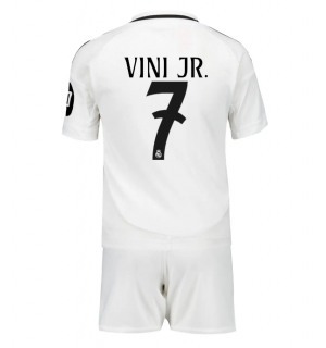 Real Madrid Vinicius Junior #7 Hjemmedraktsett Barn 2024-25 Kortermet (+ Korte bukser)