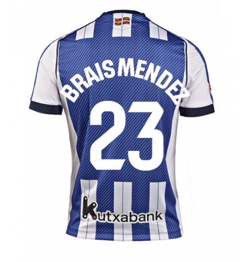 Real Sociedad Brais Mendez #23 Hjemmedrakt 2025-26 Kortermet Real Sociedad Brais Mendez #23 Hjemmedrakt 2025-26 Kortermet