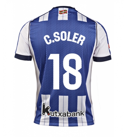 Real Sociedad Carlos Soler #18 Hjemmedrakt 2025-26 Kortermet Real Sociedad Carlos Soler #18 Hjemmedrakt 2025-26 Kortermet