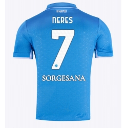 SSC Napoli David Neres #7 Hjemmedrakt 2024-25 Kortermet