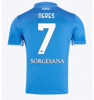 SSC Napoli David Neres #7 Hjemmedrakt 2024-25 Kortermet