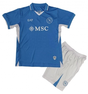 SSC Napoli Hjemmedraktsett Barn 2024-25 Kortermet (+ Korte bukser)