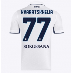 SSC Napoli Khvicha Kvaratskhelia #77 Bortedrakt 2024-25 Kortermet
