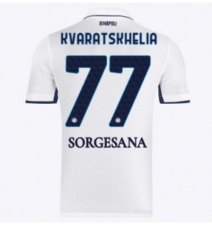 SSC Napoli Khvicha Kvaratskhelia #77 Bortedrakt 2024-25 Kortermet