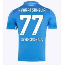 SSC Napoli Khvicha Kvaratskhelia #77 Hjemmedrakt 2024-25 Kortermet