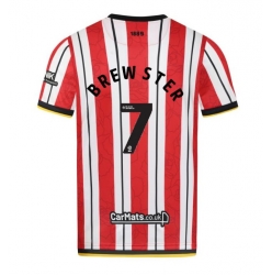Sheffield United Rhian Brewster #7 Hjemmedrakt 2024-25 Kortermet
