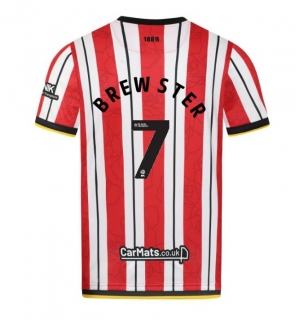 Sheffield United Rhian Brewster #7 Hjemmedrakt 2024-25 Kortermet