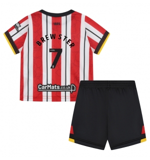 Sheffield United Rhian Brewster #7 Hjemmedraktsett Barn 2024-25 Kortermet (+ Korte bukser)