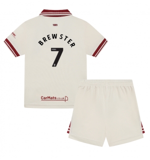 Sheffield United Rhian Brewster #7 Tredjedraktsett Barn 2024-25 Kortermet (+ Korte bukser)