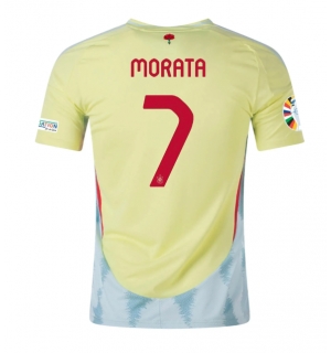 Spania Alvaro Morata #7 Bortedrakt EM 2024 Kortermet