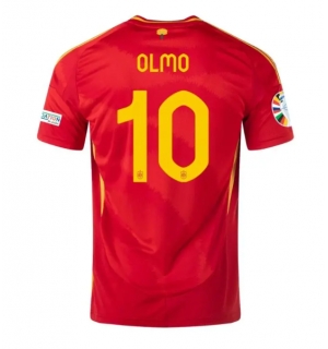 Spania Dani Olmo #10 Hjemmedrakt EM 2024 Kortermet