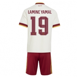 Spania Lamine Yamal #19 Bortedraktsett Barn VM 2026 Kortermet (+ Korte bukser)