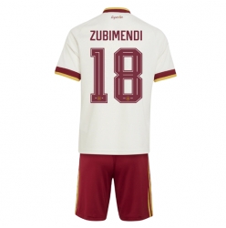 Spania Martin Zubimendi #18 Bortedraktsett Barn VM 2026 Kortermet (+ Korte bukser)