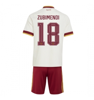 Spania Martin Zubimendi #18 Bortedraktsett Barn VM 2026 Kortermet (+ Korte bukser)
