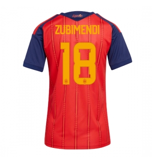 Spania Martin Zubimendi #18 Hjemmedrakt Dame VM 2026 Kortermet