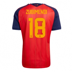 Spania Martin Zubimendi #18 Hjemmedrakt VM 2026 Kortermet