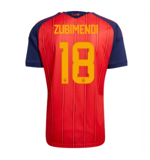 Spania Martin Zubimendi #18 Hjemmedrakt VM 2026 Kortermet