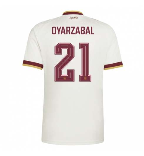 Spania Mikel Oyarzabal #21 Bortedrakt VM 2026 Kortermet Spania Mikel Oyarzabal #21 Bortedrakt VM 2026 Kortermet