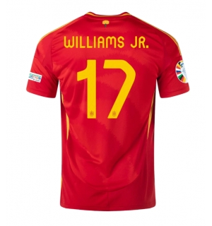 Spania Nico Williams #17 Hjemmedrakt EM 2024 Kortermet
