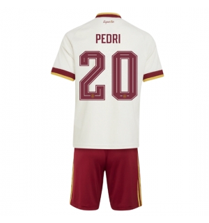 Spania Pedri Gonzalez #20 Bortedraktsett Barn VM 2026 Kortermet (+ Korte bukser)