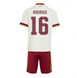 Spania Rodri Hernandez #16 Bortedraktsett Barn VM 2026 Kortermet (+ Korte bukser)