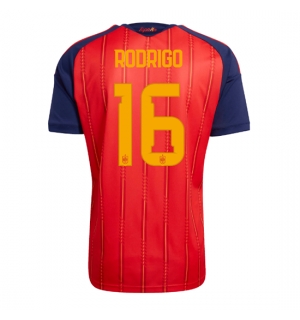 Spania Rodri Hernandez #16 Hjemmedrakt VM 2026 Kortermet
