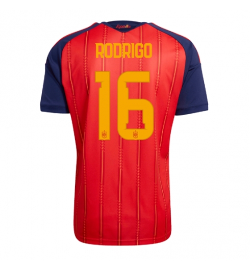 Spania Rodri Hernandez #16 Hjemmedrakt VM 2026 Kortermet Spania Rodri Hernandez #16 Hjemmedrakt VM 2026 Kortermet