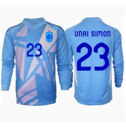 Spania Unai Simon #23 Keeper Hjemmedrakt EM 2024 Langermet
