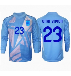 Spania Unai Simon #23 Keeper Hjemmedrakt EM 2024 Langermet