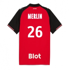Stade Rennais Quentin Merlin #26 Hjemmedrakt 2025-26 Kortermet